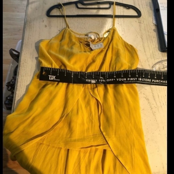 Maurices size Large yellow High-Low adjustable camisole shade of dark marigold - Picture 9 of 13